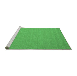 Sideview of Machine Washable Abstract Emerald Green Contemporary Area Rugs, wshcon208emgrn
