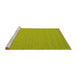 Sideview of Machine Washable Abstract Yellow Contemporary Rug, wshcon208yw