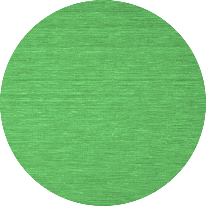 Round Abstract Emerald Green Contemporary Rug, con208emgrn