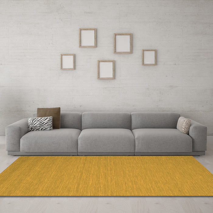 Machine Washable Abstract Orange Contemporary Area Rugs in a Living Room, wshcon208org