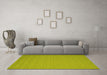 Machine Washable Abstract Yellow Contemporary Rug in a Living Room, wshcon208yw