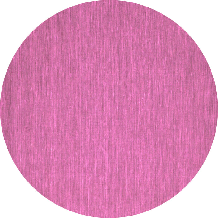 Round Machine Washable Abstract Pink Contemporary Rug, wshcon208pnk