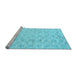 Sideview of Machine Washable Abstract Light Blue Contemporary Rug, wshcon2090lblu