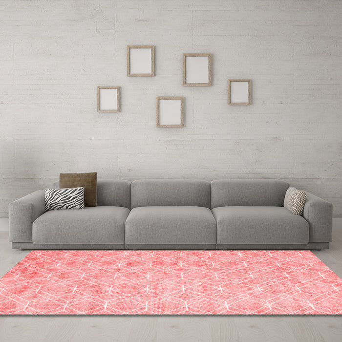 Contemporary Red Washable Rugs
