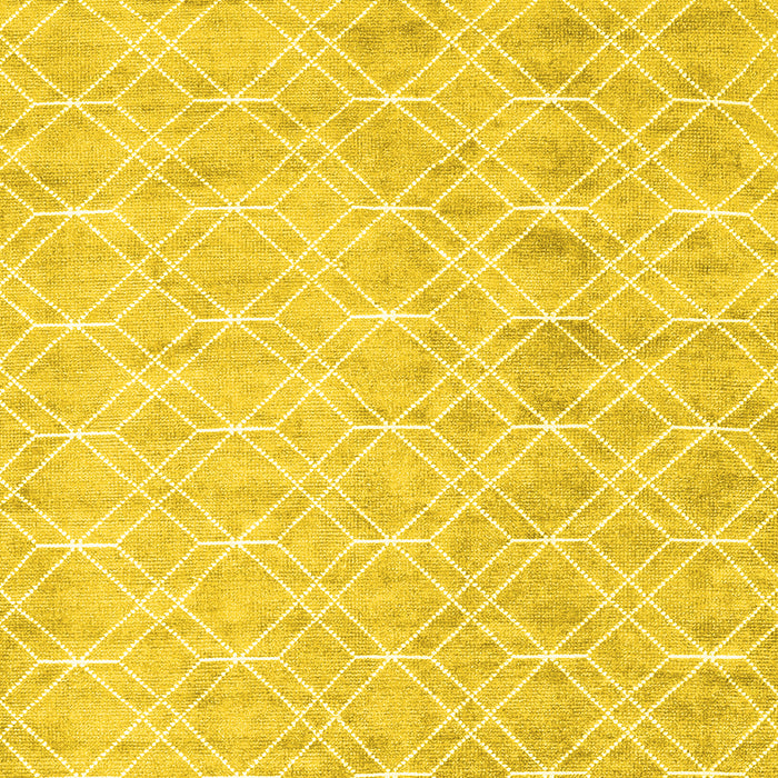 Abstract Yellow Contemporary Rug, con2090yw