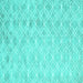 Square Abstract Turquoise Contemporary Rug, con2090turq