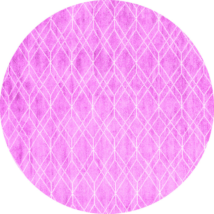 Round Machine Washable Abstract Pink Contemporary Rug, wshcon2090pnk