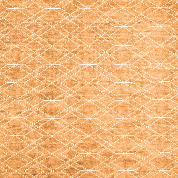 Round Machine Washable Abstract Orange Contemporary Area Rugs, wshcon2090org