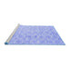 Sideview of Machine Washable Abstract Blue Contemporary Rug, wshcon2090blu