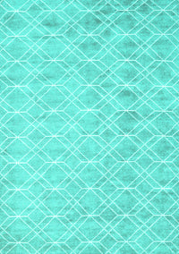 Abstract Turquoise Contemporary Rug, con2090turq