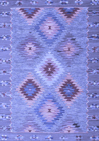 Southwestern Blue Country Rug, con2091blu