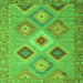 Serging Thickness of Southwestern Green Country Rug, con2091grn