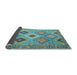 Sideview of Southwestern Light Blue Country Rug, con2091lblu