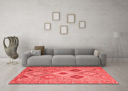 Country Red Washable Rugs