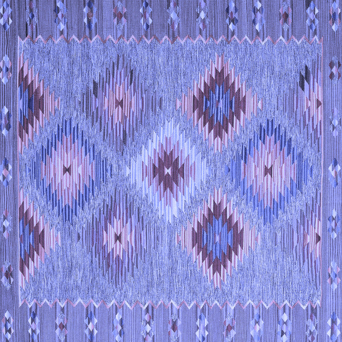 Square Southwestern Blue Country Rug, con2091blu