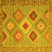 Square Southwestern Yellow Country Rug, con2091yw