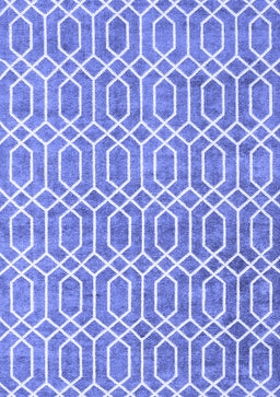 Abstract Blue Contemporary Rug, con2092blu