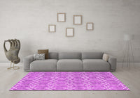 Machine Washable Abstract Pink Contemporary Rug, wshcon2092pnk