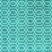 Square Abstract Turquoise Contemporary Rug, con2092turq