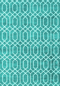 Abstract Turquoise Contemporary Rug, con2092turq