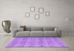 Machine Washable Abstract Purple Contemporary Area Rugs in a Living Room, wshcon2092pur