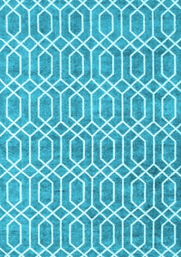 Abstract Light Blue Contemporary Rug, con2092lblu