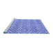 Sideview of Machine Washable Abstract Blue Contemporary Rug, wshcon2092blu