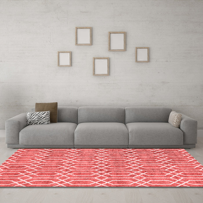 Contemporary Red Washable Rugs