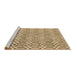 Sideview of Machine Washable Abstract Brown Contemporary Rug, wshcon2092brn