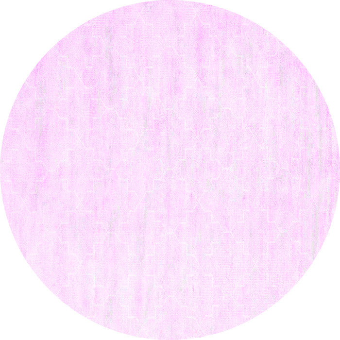 Round Solid Pink Modern Rug, con2093pnk