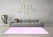 Machine Washable Solid Pink Modern Rug in a Living Room, wshcon2093pnk