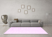 Machine Washable Solid Pink Modern Rug, wshcon2093pnk