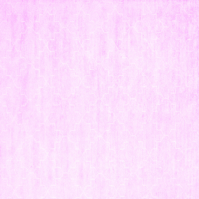 Square Machine Washable Solid Pink Modern Rug, wshcon2093pnk