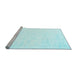 Sideview of Machine Washable Solid Light Blue Modern Rug, wshcon2093lblu