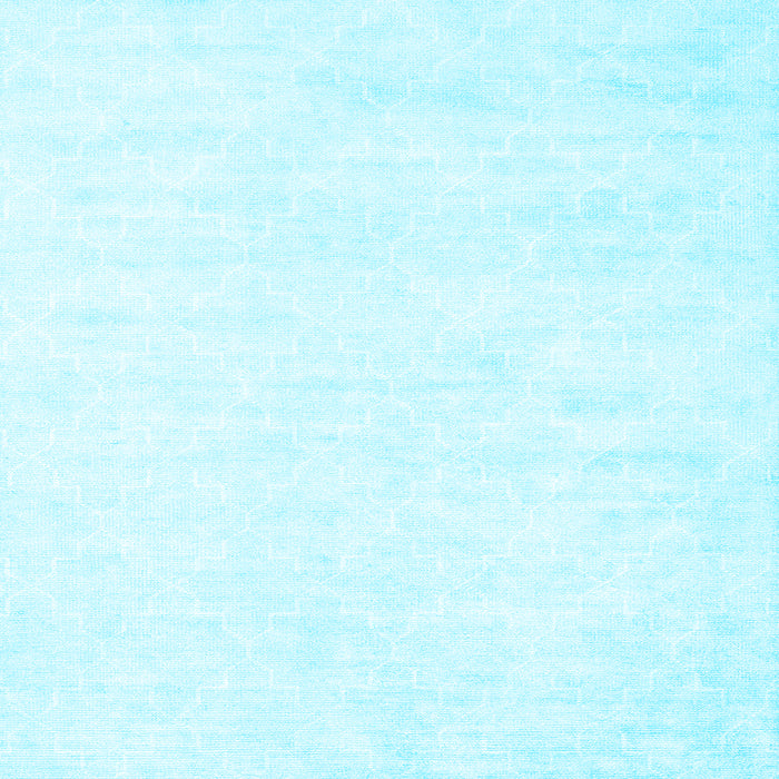 Square Machine Washable Solid Light Blue Modern Rug, wshcon2093lblu