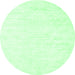 Round Solid Emerald Green Modern Rug, con2093emgrn