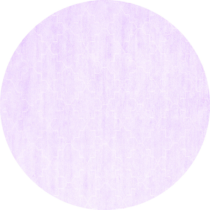 Round Solid Purple Modern Rug, con2093pur