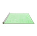 Sideview of Machine Washable Solid Emerald Green Modern Area Rugs, wshcon2093emgrn