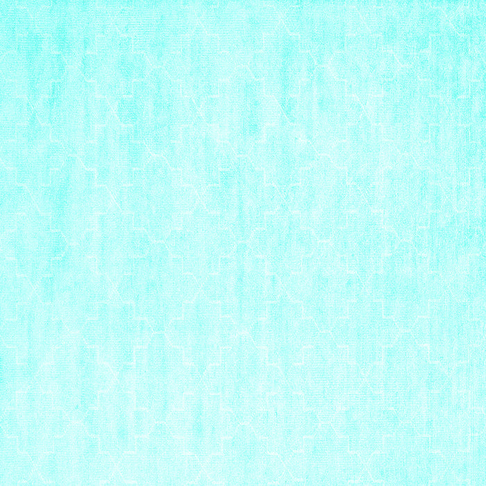 Square Solid Turquoise Modern Rug, con2093turq