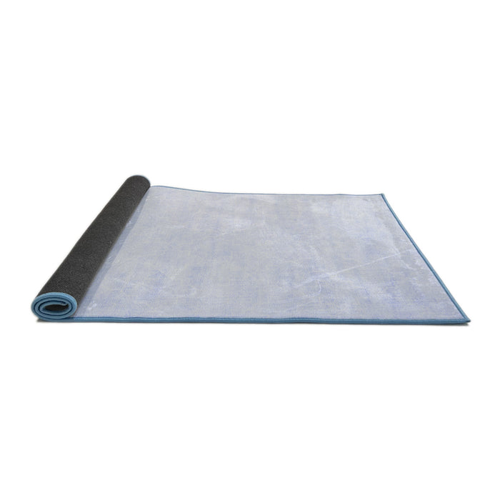 Sideview of Solid Blue Modern Rug, con2093blu