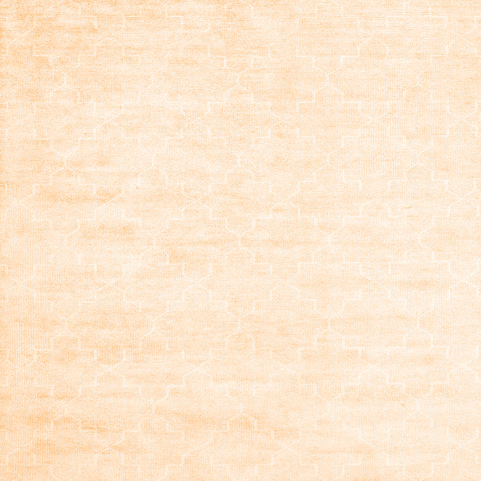 Round Machine Washable Solid Orange Modern Area Rugs, wshcon2093org