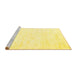 Sideview of Machine Washable Solid Yellow Modern Rug, wshcon2093yw