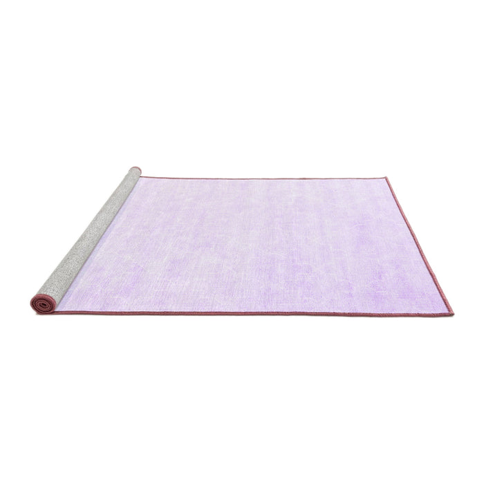 Sideview of Machine Washable Solid Purple Modern Area Rugs, wshcon2093pur