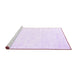 Sideview of Machine Washable Solid Purple Modern Area Rugs, wshcon2093pur