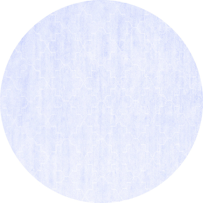 Round Solid Blue Modern Rug, con2093blu