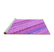 Sideview of Machine Washable Southwestern Purple Country Area Rugs, wshcon2094pur