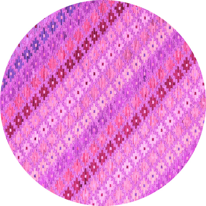 Round Southwestern Pink Country Rug, con2094pnk