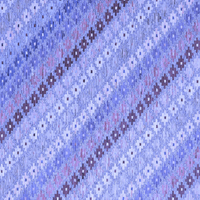 Square Machine Washable Southwestern Blue Country Rug, wshcon2094blu