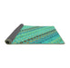 Sideview of Southwestern Turquoise Country Rug, con2094turq