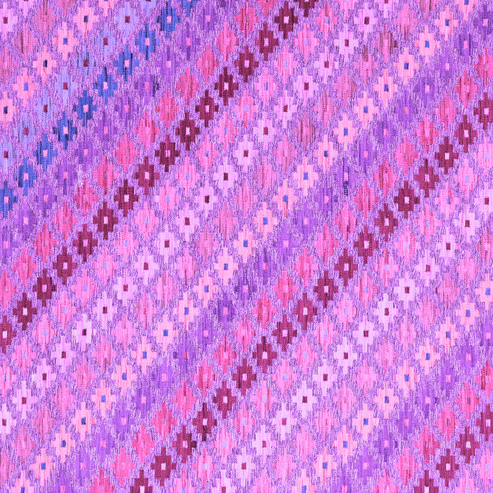 Square Machine Washable Southwestern Purple Country Area Rugs, wshcon2094pur